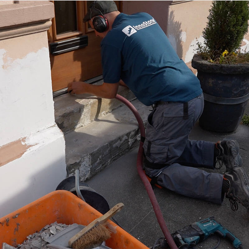 InnoStone-Montag Schritt 3 Sauberkeit Baustelle