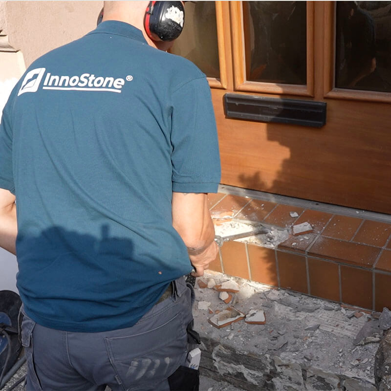 InnoStone-Montag Schritt 2 Baustelle