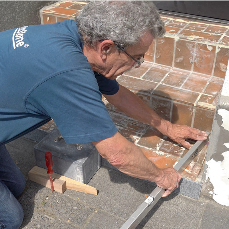 InnoStone-Montag Schritt 1 Ausmessen